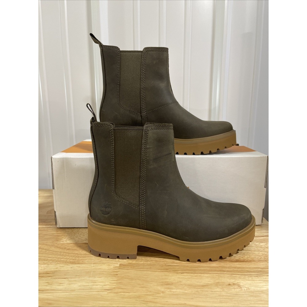 Womens Timberland Carnaby Cool Mid Chelsea Boot Size 6 {MB-1659] Olive